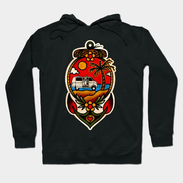 Traditional tattoo Vanlife Hoodie by Tofuvanman